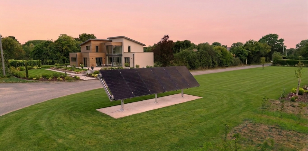 tracker solaire pour particulier coucher de soleil