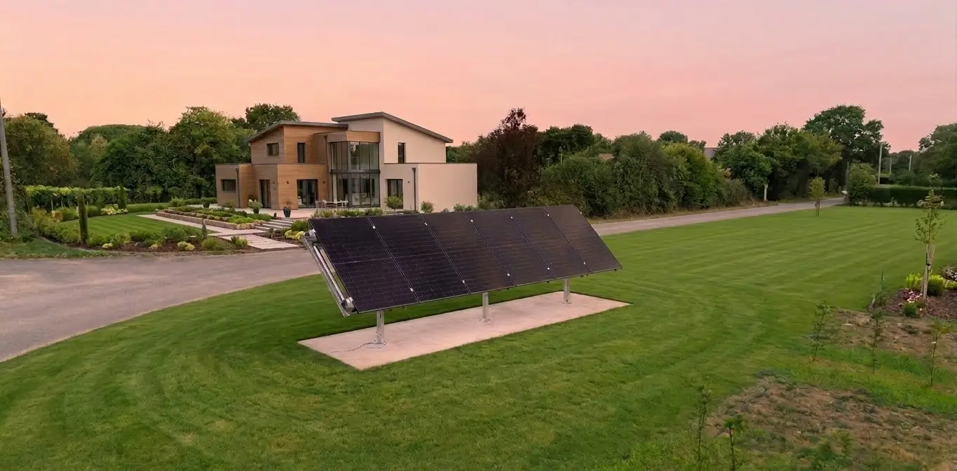 Tracker solaire résidentiel accessible depuis le sol